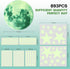 Glow in The Dark Stars for Ceiling, 893PCS Wall Stickers Including Moon and Stars Decor, Glow in The Dark Wall Decals