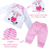 BABESIDE 5Pcs Reborn Baby Doll Clothes - Outfit Accessories Set for 17-22 Inch Dolls