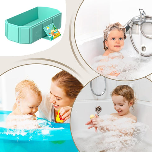 Generic 08 Toddler Bath Tub - Foldable Baby Bath | Multifunctional Portable Bathing Tub | Anti-Slip Collapsiible Shower