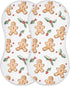 Set 4 Pack vvfelixl Baby Burp Cloths Cute Gingerbread Man Baby Newborn Cotton Burping Cloths Babys Washcloths