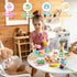 Set -27Pcs Set, 3-5, GAGAKU Kids Wooden Play Dishes Montessori Play Kitchen Accessories Plates and Bowls Storage Stand