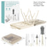 6 1 Set,Bottle in Baby Bottle Brush Cleaner Brush Kit with Silicone Bottle Brush,Drying Rack,Nipple Brush,Straw