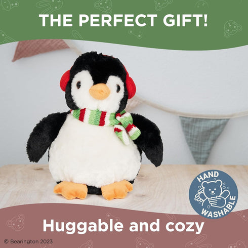10 Inch Christmas Penguin Plush - Bearington Mr. Flurry Plush Penguin Stuffed Animal