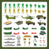 3-12, 124 Playset Army Men Military Toys for Boys Age Pcs Plastic Army Men - Army Men Action Figures with Toy Soldiers