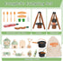 Kids Camping Toys Set, Pretend Play Camping Set with Food Toy, Lantern, Binoculars, Tableware, Gift for 3+