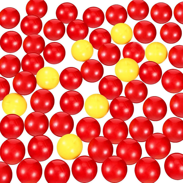 Gejoy 84 Pieces Game Replacement Balls - 4 Sets Compatible with Hungry Hungry Hippos, 76 Red & 8 Yellow Balls