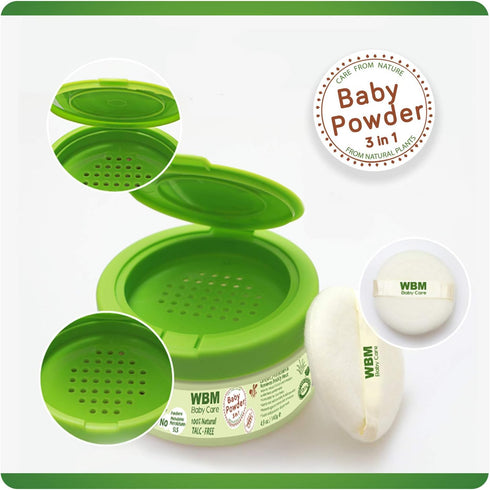 Care 3 in 1 Baby Powder - Skin Repairing, Nourishing & Dry, Natural Dusting Powder, 4.9 Oz