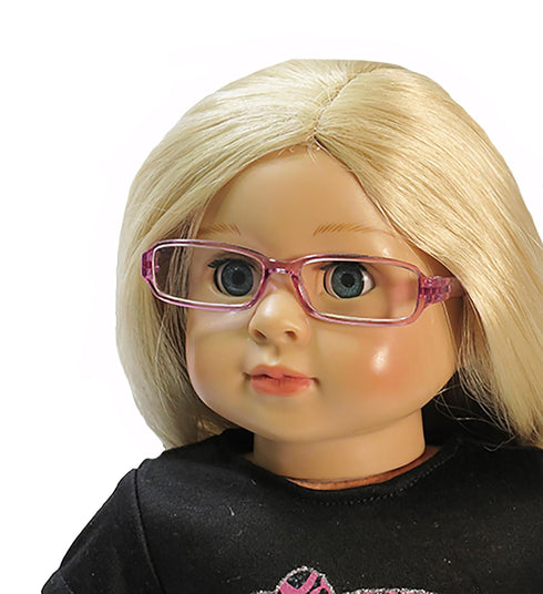 American Fashion World Doll Pink and Purple Glasses for 18-Inch Dolls | Trendy Design & Perfect Fit