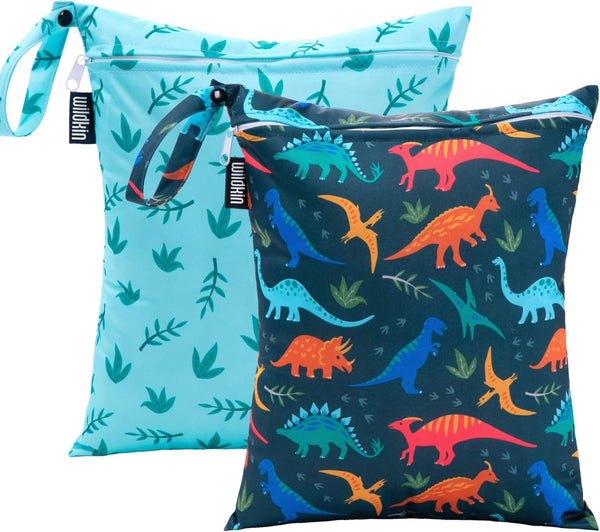Wildkin Wet Bag Set for Boys, & Girls Durable Zipper with Snap