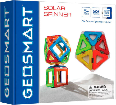 GeoSmart Solar Spinner 23-Piece STEM Building Set with GeoMagnetic Spinner