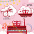 37-Key HONEY JOY Kids Piano, Red Kids Keyboard Piano w/ Music Stand & Bench, Gift for Babies w/ Microphone, Portable