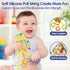 HOLA Montessori Toys for 1 Year Old Boy - Rattle Teething Toys for 0-12 Months, Silicone Pull String Sensory Toys