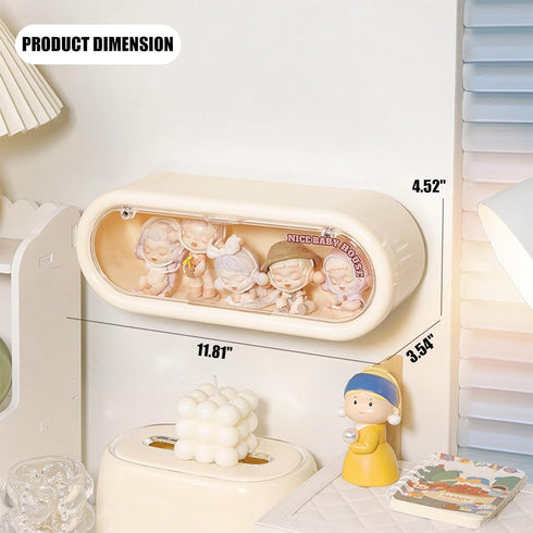 Clear Acrylic Display Case for Figures - Wall Mounted or Desktop Organizer for Collectibles, Dustproof Storage Box