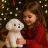 White Toy Poodle Stuffed Animal Dog, Plush Toy for Kids and Babies, Perfect Birthday & Easter Gift, 12.6"