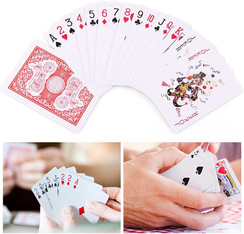 24 12 12 LotFancy Playing Cards, Decks of Cards Bulk, Poker Size Standard Index, Blue and Red, for Blackjack, Euchre