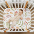 Mushroom Twig Fitted Crib Sheet, Soft Breathable for Girls and Boys, Standard Crib & Toddler Bed Mattress 27" x 39"