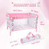 18 Inch 3+ Reborn Baby Dolls Crib, Babys Doll Bed for Baby Dolls, Removable Babys Doll Playpen Toy Crib, Reborn Baby