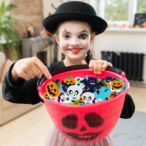 Halloween Mini Erasers Bulk Set, Pumpkin Ghost Bat Erasers for Kids Trick or Treat Goody Bag Filler Party Favors