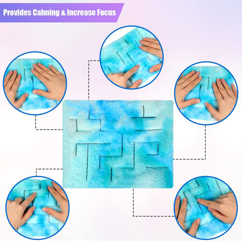 2 Pack Style,8.7 6.3 Inch) Frienda Marble Maze Mat Fidget Tactile Sensory Toys Stress Relief Toys Relief Anxiety