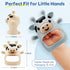 2 Packs 0-6 6-12 TOHIBEE Baby Teething Toys for Months, Food Grade Silicone Adjustable Cow Teething Mitten, Chew
