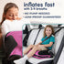 Hiccapop UberBoost Inflatable Booster Car Seat | Blow up Narrow Backless Booster Car Seat for Travel | Portable Booster