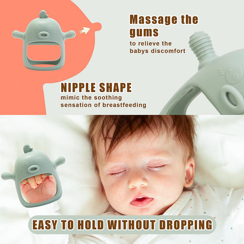 Baby Fruit Feeder & Breastmilk Popsicle Mold Set – 3 Pack Silicone Teething Relief Kit with Pacifier, Freezer Tray