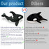 2PCS 11.8 Inches Make My Day Premium Orca Stuffed Animal - Orca Whale Plush for Kids, Plush Toy Killer Whale Shark