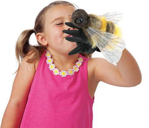 Folkmanis Honey Bee Hand Puppet, Yellow and Black (3028)