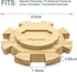 8 Set Plusvivo Mexican Train Hub Up to Players, Premium Pine Wooden Hub Centerpiece for Mexican Train Dominoes