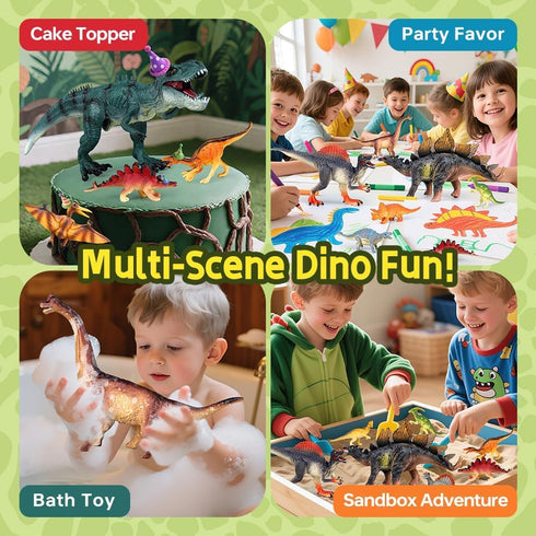 3-5 5-7, 14PCS Set 6 8 2 3 4 5 Drefirsa Dinosaur Toys for Kids Big Realistic Dinosaur Figure with Jumbo & Small
