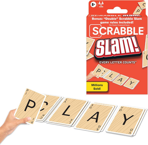 Winning Moves Games Scrabble Slam, Fast-Paced Card Game Version of Scrabble for 2 to 4 Players