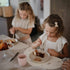 mushie Flatware Fork and Spoon Set for Kids, Made in Denmark, Blush Color