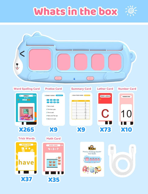 QuTZ Talking Phonics Flash Cards, Mastering Numbers and Letter Sounds, Preschool Learning Activities for Toddlers