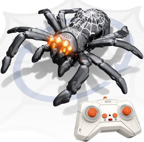 Infowush Wall Climbing Spider, Rechargeable Remote Control Spider Kids Toys, Floor/Wall Crawling