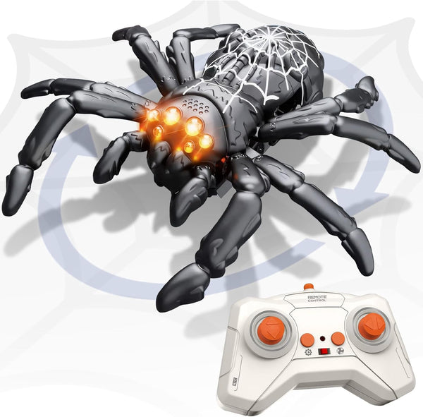 Infowush Wall Climbing Spider, Rechargeable Remote Control Spider Kids Toys, Floor/Wall Crawling