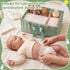 LemonRoad Baby Diaper Caddy Organizer Stylish Newborn Essentials Tote Bags with Bear Plush, Daisy Keychain, Greeting