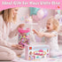 Set Set 2-4, 3 Lehoo Castle Wooden Train for Girls, Unicorn Train for Toddlers Wooden Train Track with Storage Bag