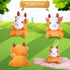 Aoriher 24 Pcs Mini Horse Plush Stuffed Animal Keychain, 3.15 Inch Horse Party Favor with Detachable Chain (Cute Cattle