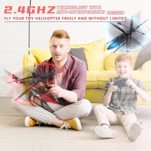 30-Minute 6+, Remote Control Helicopter for Kids with Flight Time, LED Light Effects, Altitude Hold, One-Key