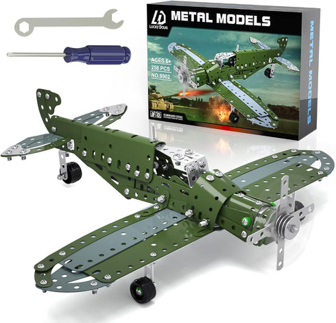 Lucky Doug Model Airplane Set - DIY Building Stem Projects Toys for Kids Ages 8-12