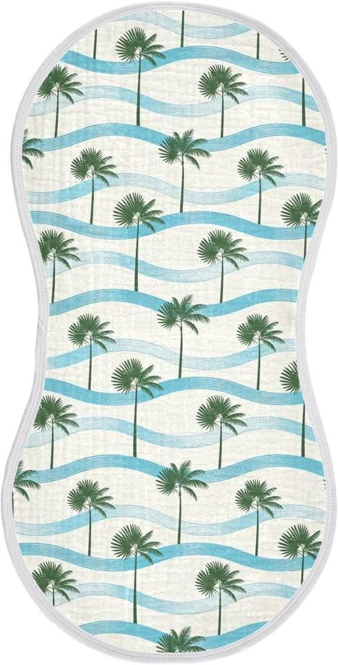 decor gift Cotton Muslin Burp Cloths Large Easy Care Summer Beach Palm Tree Feeding