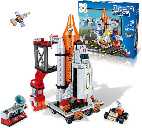 Space Rocket STEM Project Toy for Boys Age 7-13, Building Block for Kids Age 8-12, Science Kits for Christmas Birthday