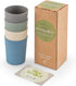 WeeSprout Bamboo Toddler Cups - 4 pc Set (10 fl oz), Organic & Non-Plastic Cup Pack for Toddlers