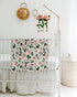 Baby Crib Mobile Wooden Hanging Nursery Baby Mobile for Crib, Handmade Floral Nursery Decor for Girls, Perfect Shower