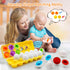 MOONTOY 12PCS Matching Eggs for Toddlers, Montessori Geometric Eggs Educational Learning STEM Toy