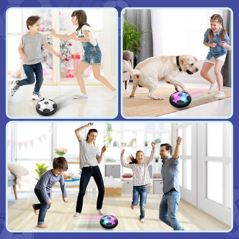 Hover Soccer Ball with LED Light - Boys Toys Gifts for Ages 3-8, Indoor Outdoor Game for Kids, Air Power Soccer Ball
