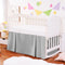 Crib Bed Skirt Dust Ruffle 100% Cotton - Natural, Soft, Breathable for