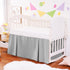 Crib Bed Skirt Dust Ruffle 100% Cotton - Natural, Soft, Breathable for