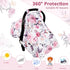 Summer Baby Car Seat Cover, Breathable Infant Carseat Cover for Peekaboo Opening Car Seat Canopy Cover, Nursing Cover