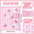 3 Set Sets Tudomro Pieces Butterfly Nursery Crib Bedding for Girls, Standard Size Bedding with Comforter Fitted Sheet